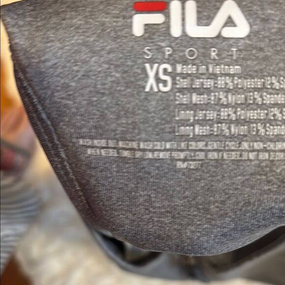 Fila Gray Sports Bra with Front Zipper and Racerback - Picture 5 of 7